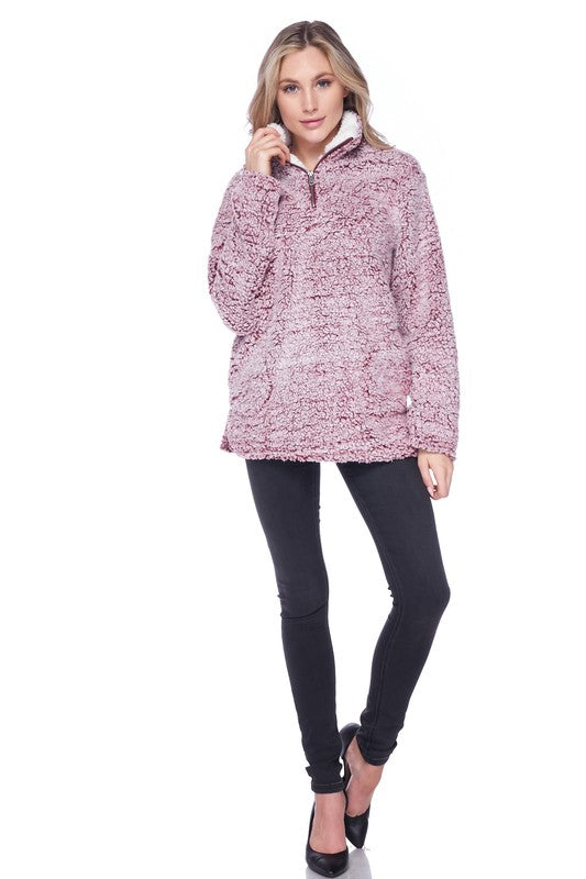 Wine deals sherpa pullover