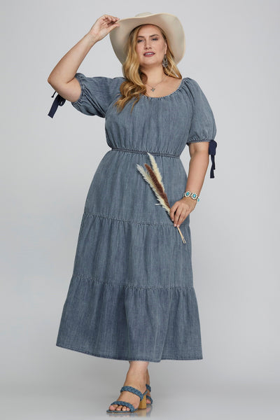 Curvy Savannah Blue Denim Dress – dear lizzie online boutique