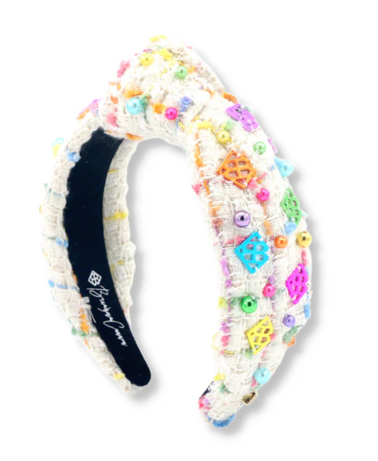 Charmed Rainbow Tweed Headband – dear lizzie online boutique display picture 1